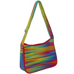 Rainbow Swirl Zip Up Shoulder Bag