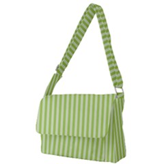 Lime Stripes Full Print Messenger Bag (l)