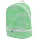 Mint Watercolor Zip Bottom Backpack View1