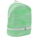 Mint Watercolor Zip Bottom Backpack View2