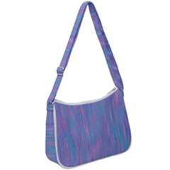 Purple Turquoise Watercolors Zip Up Shoulder Bag