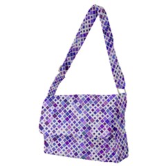 Purple Squared Full Print Messenger Bag (m)