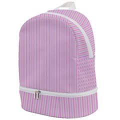 Pink Stripes Vertical  Zip Bottom Backpack