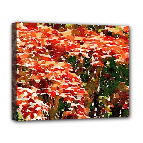 Red Maples In Watercolor Deluxe Canvas 20  X 16  (stretched) by LgoodDesigns