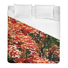 Red Maples In Watercolor Duvet Cover (full/ Double Size) by LgoodDesigns