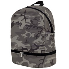 Camo Grey Zip Bottom Backpack