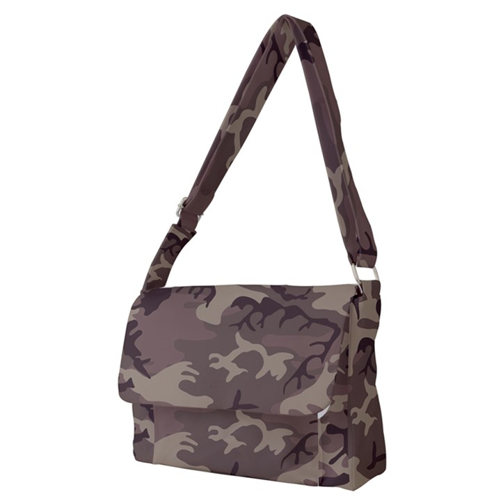 Camo Light Brown Full Print Messenger Bag (M)