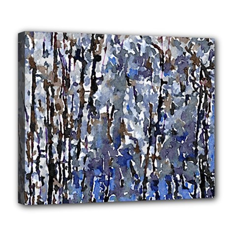 Winter Forest At Dusk Deluxe Canvas 24  X 20  (stretched) by LgoodDesigns