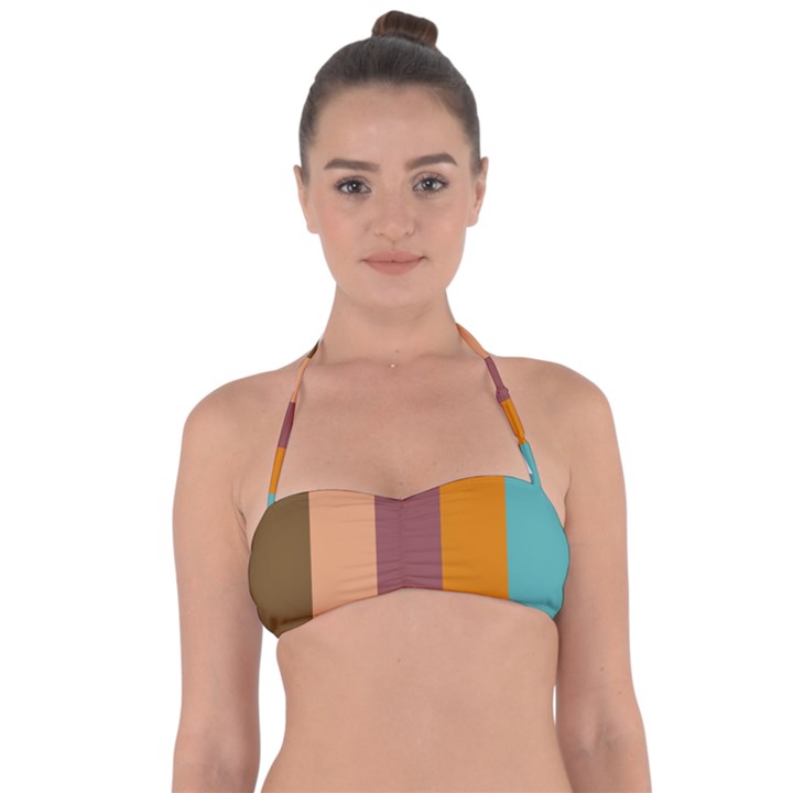 Stripey 15 Halter Bandeau Bikini Top