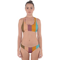 Stripey 15 Cross Back Hipster Bikini Set by anthromahe