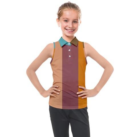 Stripey 15 Kids  Sleeveless Polo Tee by anthromahe