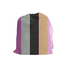 Stripey 16 Drawstring Pouch (large) by anthromahe