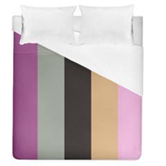 Stripey 16 Duvet Cover (queen Size) by anthromahe