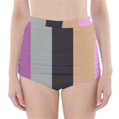 Stripey 16 High-waisted Bikini Bottoms by anthromahe