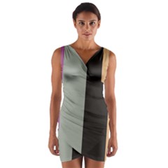 Stripey 16 Wrap Front Bodycon Dress by anthromahe