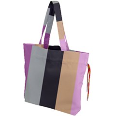 Stripey 16 Drawstring Tote Bag by anthromahe