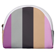 Stripey 16 Horseshoe Style Canvas Pouch by anthromahe