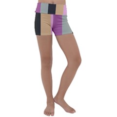 Stripey 16 Kids  Lightweight Velour Yoga Shorts by anthromahe