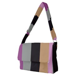 Stripey 16 Full Print Messenger Bag (m) by anthromahe