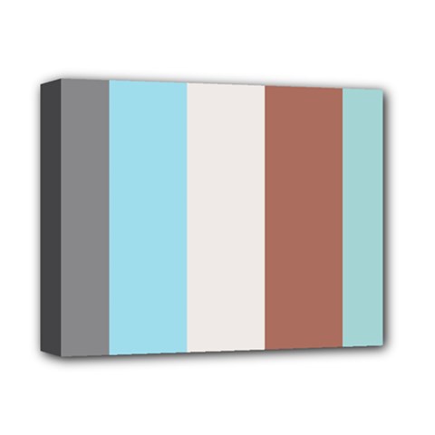 Stripey 17 Deluxe Canvas 14  X 11  (stretched) by anthromahe