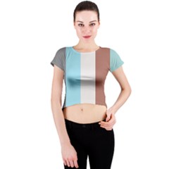 Stripey 17 Crew Neck Crop Top by anthromahe