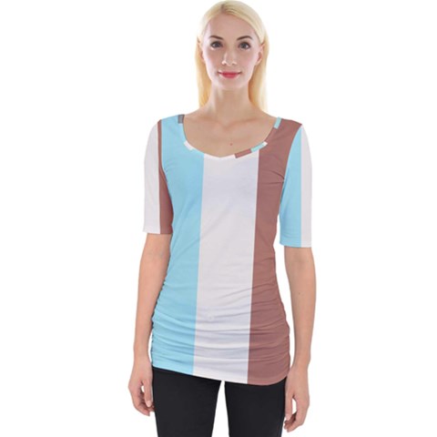 Stripey 17 Wide Neckline Tee by anthromahe