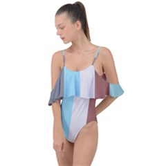 Stripey 17 Drape Piece Swimsuit by anthromahe