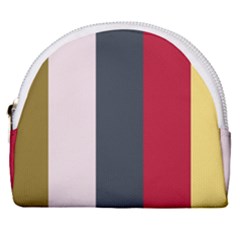 Stripey 18 Horseshoe Style Canvas Pouch by anthromahe