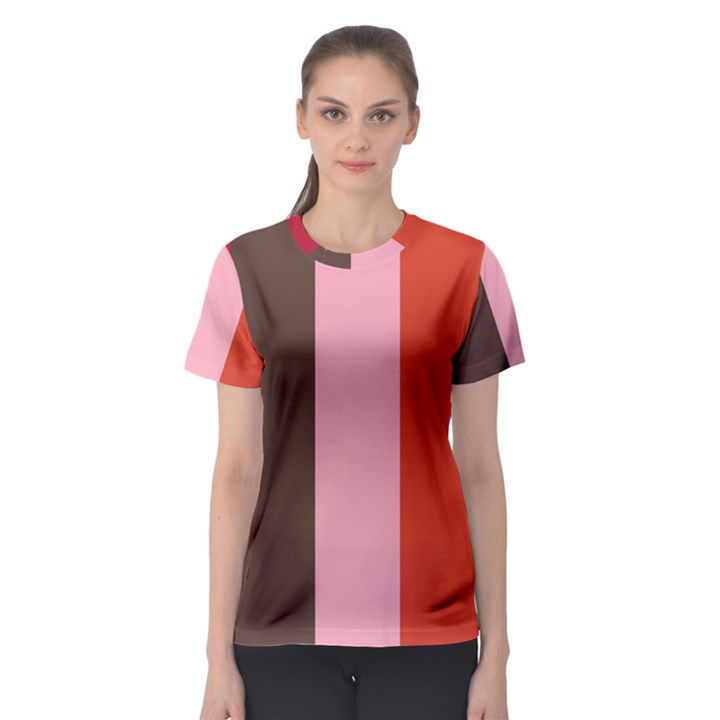 Stripey 19 Women s Sport Mesh Tee