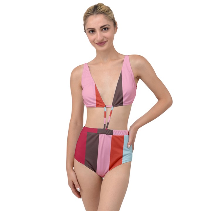 Stripey 19 Tied Up Two Piece Swimsuit