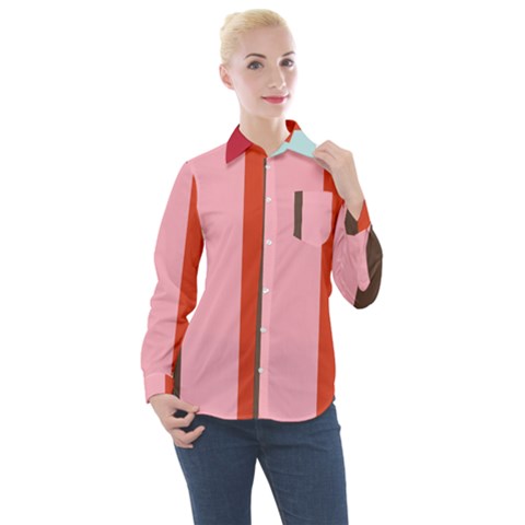 Stripey 19 Women s Long Sleeve Pocket Shirt by anthromahe