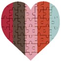 Stripey 19 Wooden Puzzle Heart View1