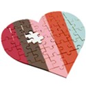 Stripey 19 Wooden Puzzle Heart View3