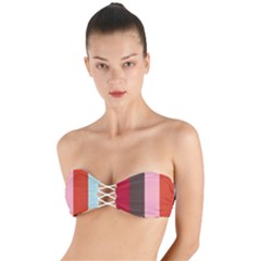 Stripey 19 Twist Bandeau Bikini Top by anthromahe