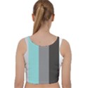 Stripey 20 Velvet Racer Back Crop Top View2