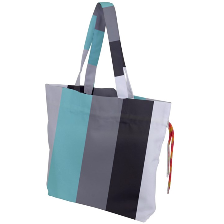 Stripey 20 Drawstring Tote Bag