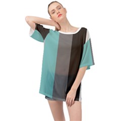 Stripey 20 Oversized Chiffon Top