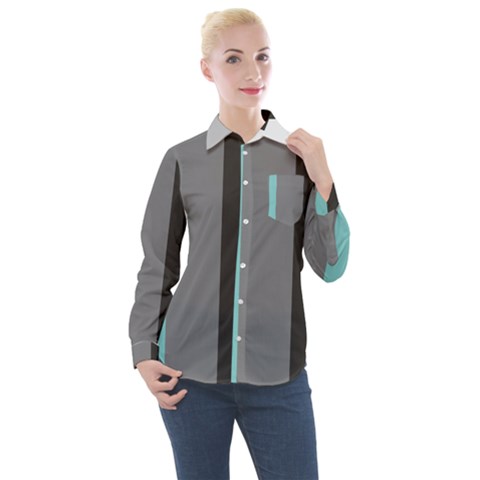 Stripey 20 Women s Long Sleeve Pocket Shirt by anthromahe