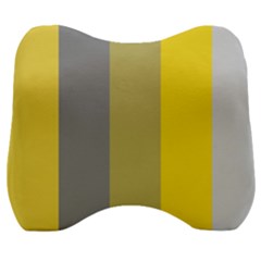 Stripey 21 Velour Head Support Cushion by anthromahe