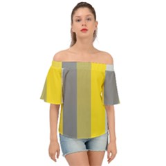 Stripey 21 Off Shoulder Short Sleeve Top