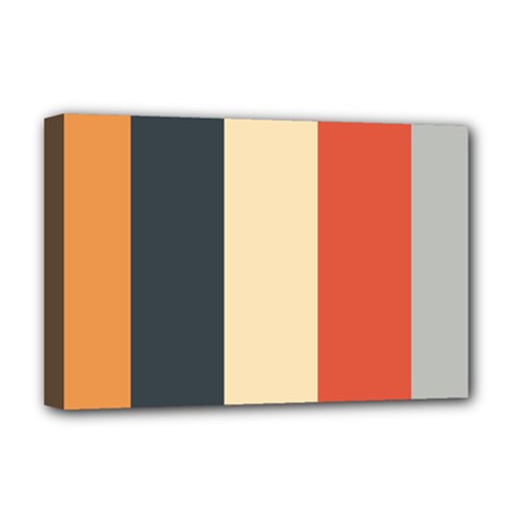 Stripey 22 Deluxe Canvas 18  X 12  (stretched) by anthromahe