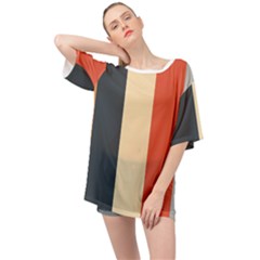 Stripey 22 Oversized Chiffon Top by anthromahe