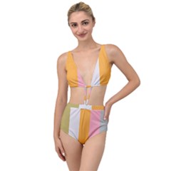 Stripey 23 Tied Up Two Piece Swimsuit by anthromahe