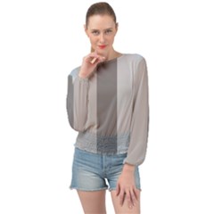 Stripey 24 Banded Bottom Chiffon Top by anthromahe