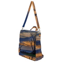 Sunset Scene At Waterfront Boardwalk, Montevideo Uruguay Crossbody Backpack by dflcprints