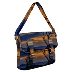 Sunset Scene At Waterfront Boardwalk, Montevideo Uruguay Buckle Messenger Bag by dflcprints