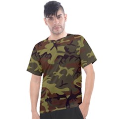 Camo Green Brown Men s Sport Top by retrotoomoderndesigns