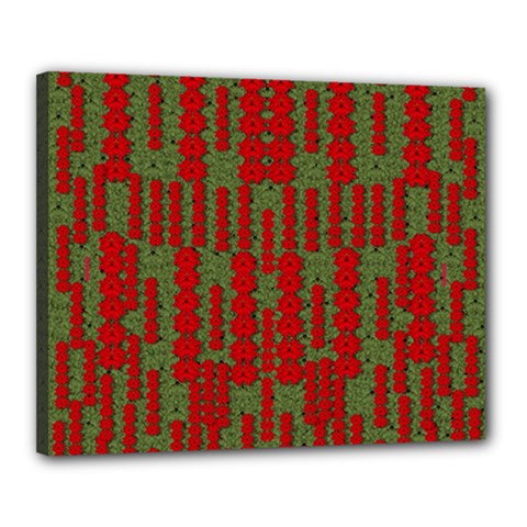 Bloom In Yule Season Colors Canvas 20  X 16  (stretched) by pepitasart