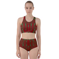 Bloom In Yule Season Colors Racer Back Bikini Set by pepitasart