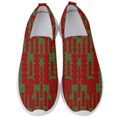 Bloom In Yule Season Colors Men s Slip On Sneakers by pepitasart